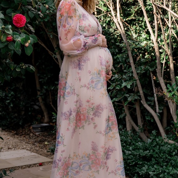 Baltic Born Layla Tulle Maxi Dress | Romantic Floral Size LL - Picture 5 of 5